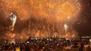 New Years Eve party in Cannes with champagne celebration on the French Riviera