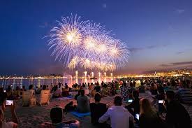 Bastille Day and Assumption Day fireworks party in Cannes on the French Riviera