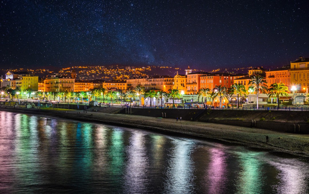 Summer night in Nice with bars clubs and the best nocturnal activities on the French Riviera